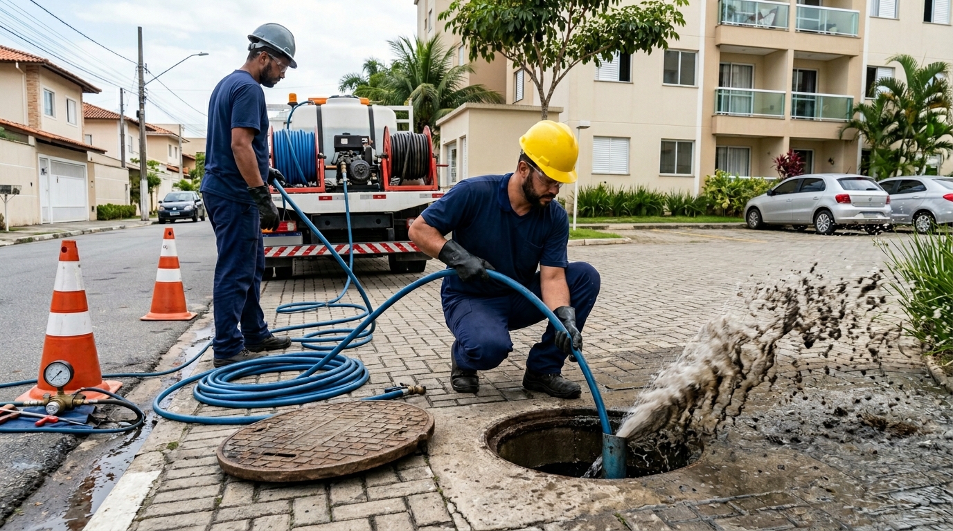 Desobstrução com Alta Pressão em Campo Grande‑MS