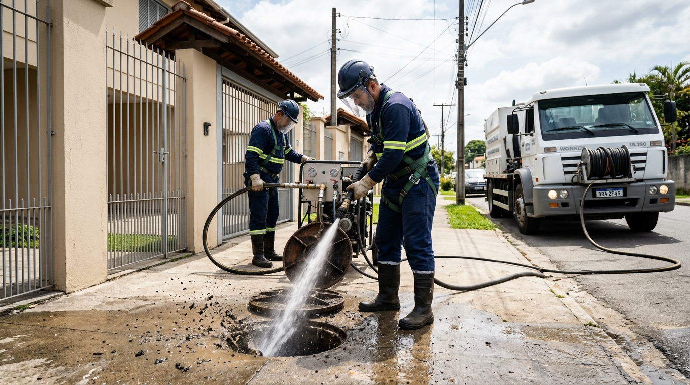 Limpeza de Tubulação com Hidrojato em Campo Grande‑MS