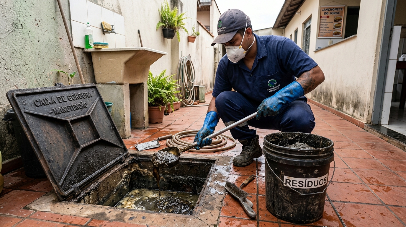 Manutenção de Caixa de Gordura em Campo Grande‑MS